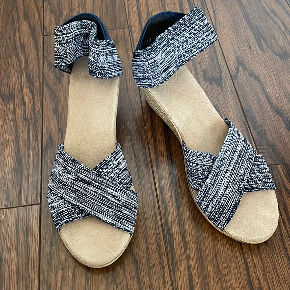 Charleston Shoe company, comfy, cute totally washable wedge.